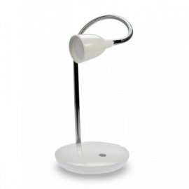 LED stolní lampička, 2.5W, 3000K, podstavec s vypínačem, bílá