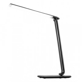 Stmívatelná LED stolní lampa s dotykovým ovládáním, 12W, volba teploty světla, USB, černý lesk