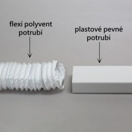 Flexi potrubí plastové čtyřhranné Polyvent - 110x55mm/1m