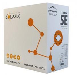 Datový internetový kabel Solarix FTP CAT 5E - venkovní černý
