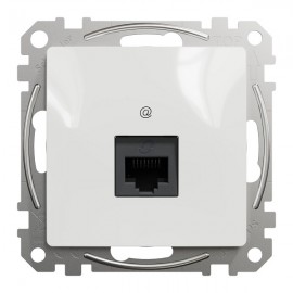 Datová zásuvka pro internet SEDNA Design 1x RJ45, bílá lesklá