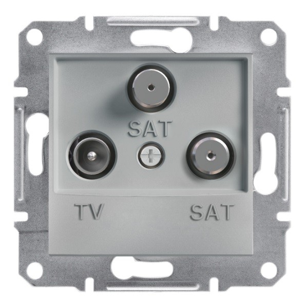 Zásuvka TV+SAT+SAT Asfora koncová, aluminium