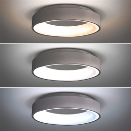 LED stmívatelné stropní svítidlo s dálkovým ovladačem TREVISO 45cm, 48W, 2880lm, šedé