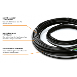 Univerzální topný kabel uniKabel 2LF 170W, 10m