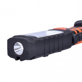 LED nabíjecí svítilna s magnetem a háčkem 250+40lm, 1200mAh, Li-Ion, USB