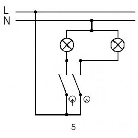 Venkovní vypínač IP44 č.5 TANGO 3559A-A05940 H hnědý ABB