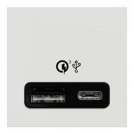 Rychlonabíječka USB A+C UNICA 18W, 2M, bílá