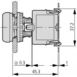 Kontaktní prvek EATON M22-KC01, 1 rozpínací kontakt NC, zadní upevnění