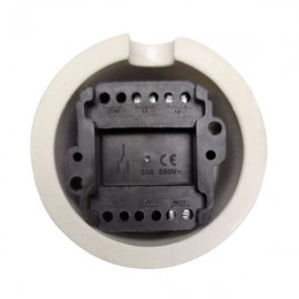Nástěnný keramický vypínač RETRO KERAMIK č.6 (1) otočný, bílý - zadní strana
