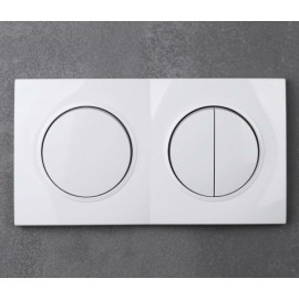 Hranatý rámeček ELHARD RONDO dvojnásobný, bílý - ukázka instalace