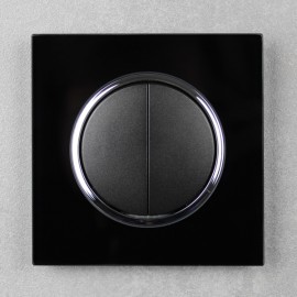 Skleněný rámeček ELHARD RONDO jednonásobný, černý - ukázka instalace