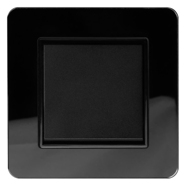 Vypínač se skleněným rámečkem ELHARD ROYAL č.6 antracit / černá