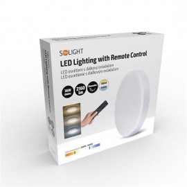 LED stmívatelné stropní svítidlo s dálkovým ovladačem WO798 30cm, 36W, 2160lm