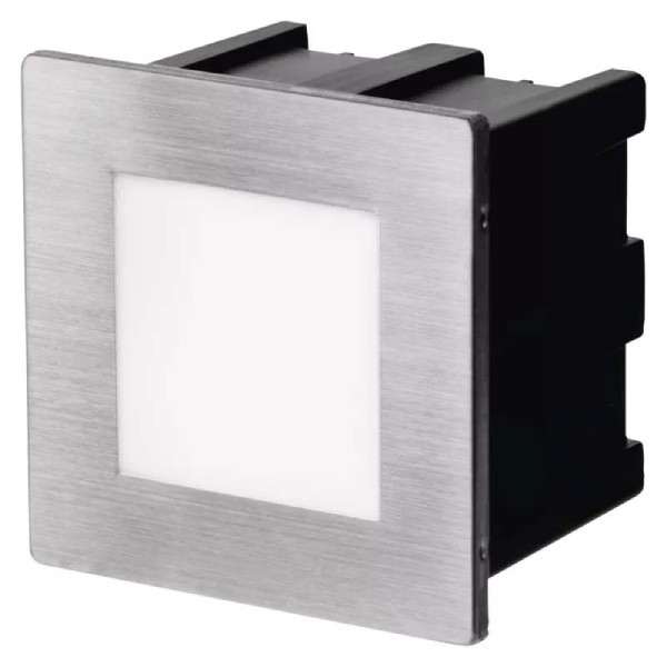 LED orientační světlo EMOS 80x80mm, 1.5W, 4000K, IP65, nerez