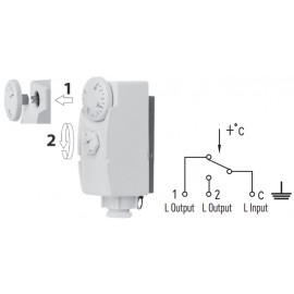 Příložný termostat EMOS P5681 - schéma zapojení