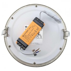 LED panel do sádrokartonu VEGA-R 30cm, 24W, 3800K, chrom