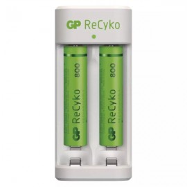 Nabíječka baterií GP Eco E211 + 2ks baterií AAA GP ReCyko 800, USB