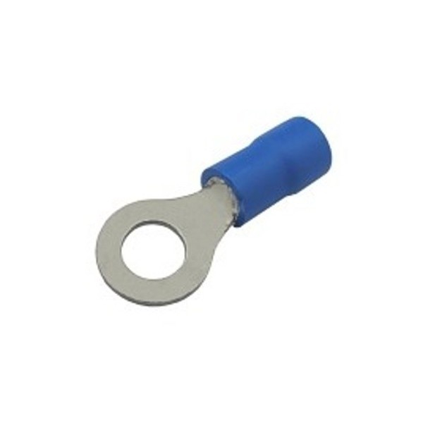 Kabelové oko 6,4 lisovací pro vodič 1.5-2.5mm, M6, modrá
