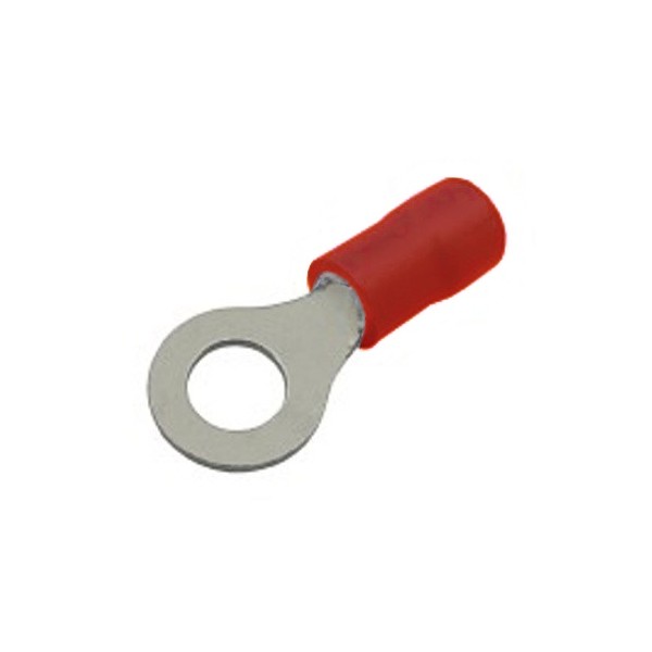 Oko na kabel 6,4 lisovací pro vodič 0,5-1,5mm, M6, červená