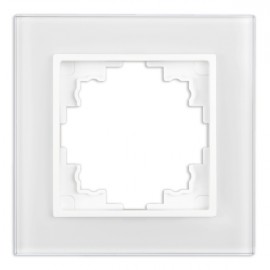 Skleněný rámeček VERA GLASS jednonásobný, bílý
