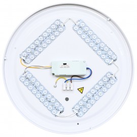 LED stropní svítidlo s nastavitelnou CCT, 26cm, 12W, 980lm, IP44, bílá