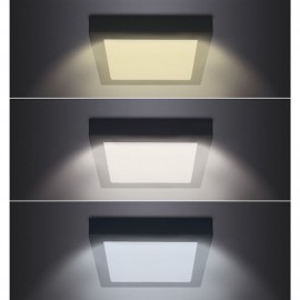 LED panel 22,5x22,5cm, 18W, 1530lm, CCT 3000-6000K, černý