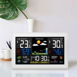 Meteostanice TE81W-XL s extra velkým barevným LCD displejem, bílá