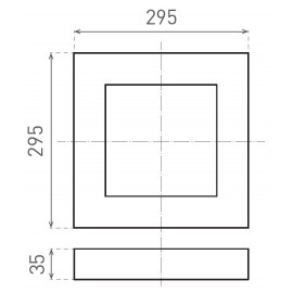 LED panel přisazený FENIX-S 30x30cm, 24W, CCT, černá