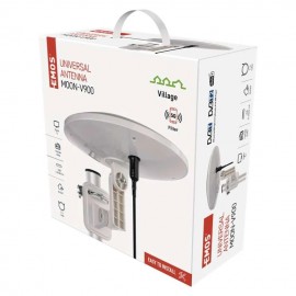 Anténa univerzální VILLAGE MOON–V900, DVB-T2, FM, DAB, filtr LTE/4G/5G + koax. kabel 5m