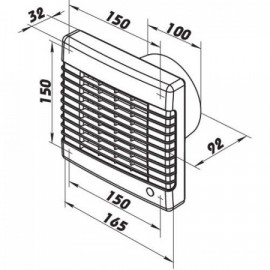 Ventilátor Dalap 100 LV ECO - úsporný a tichý, žaluzie